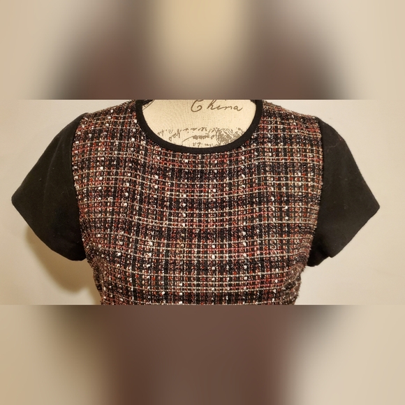 Banana Republic Brown  Black and Tan Sheath Mini Dress,Size 10. - Picture 5 of 13